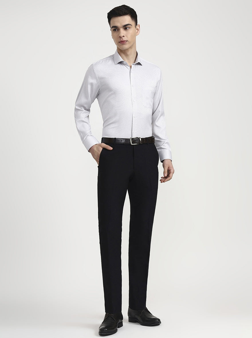 Grey Checked Regular Fit Formal Shirt | Greenfibre