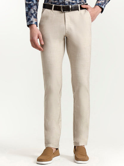 Fawn Checked Slim Fit Club Wear Trouser | Wyre