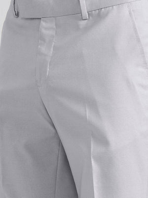Grey Checked Slim Fit Formal Trouser | Greenfibre