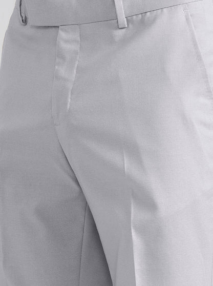 Grey Checked Slim Fit Formal Trouser | Greenfibre