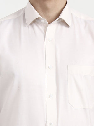 Light Fawn Solid Regular Fit Formal Shirt | Greenfibre