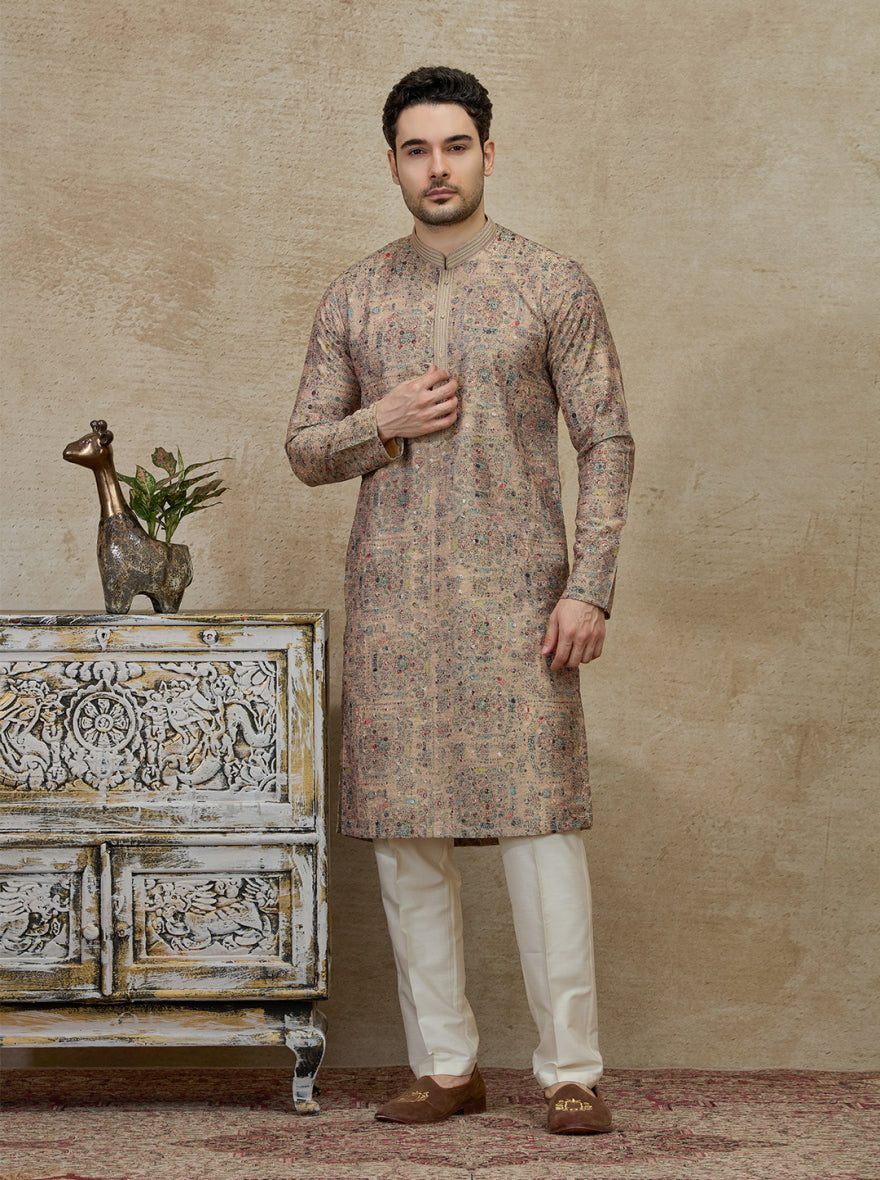 Blue Printed Kurta Pajama | Virasana