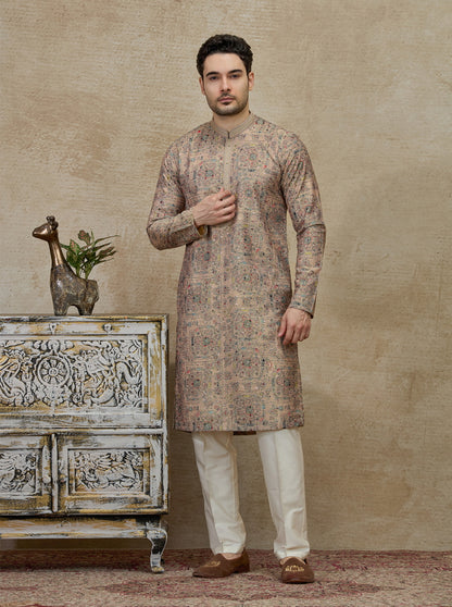 Blue Printed Kurta Pajama | Virasana