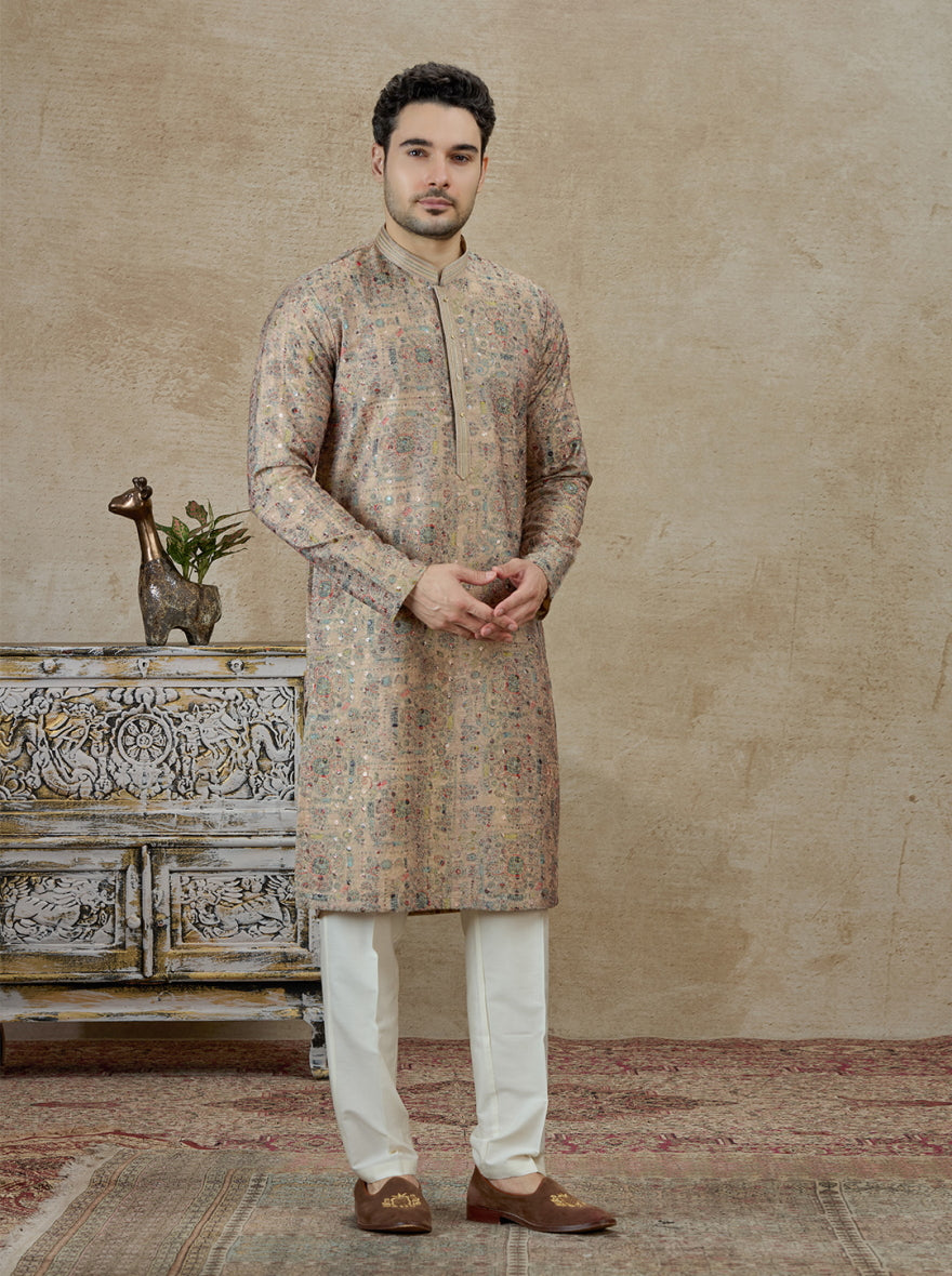 Blue Printed Kurta Pajama | Virasana