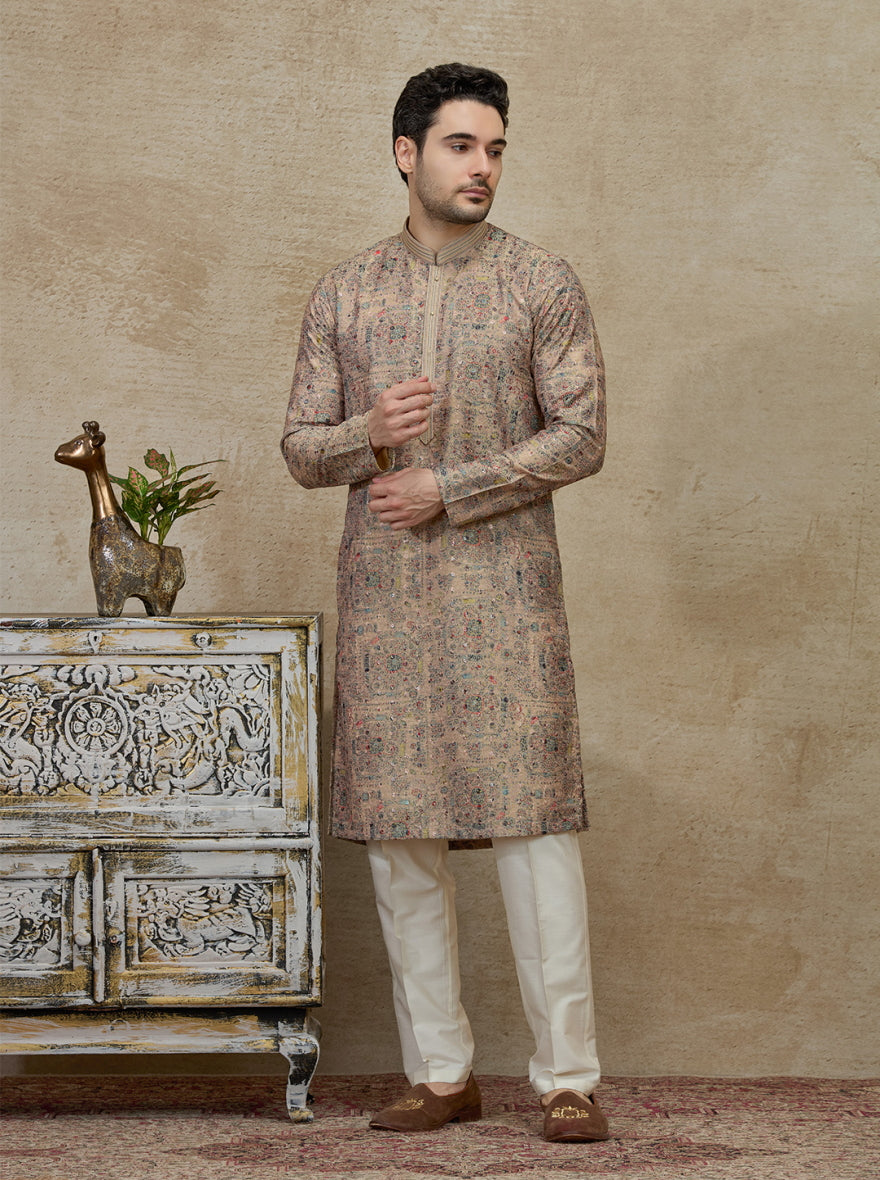 Blue Printed Kurta Pajama | Virasana