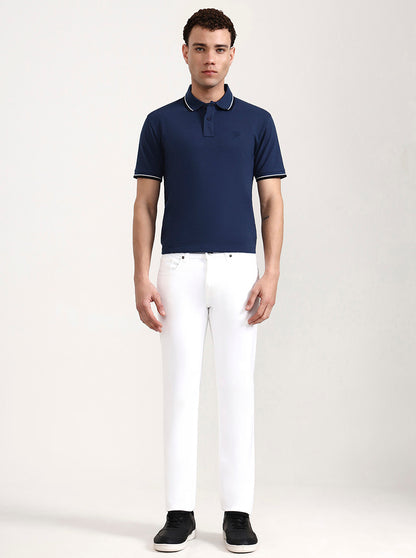White Solid Narrow Fit Jeans | Greenfibre