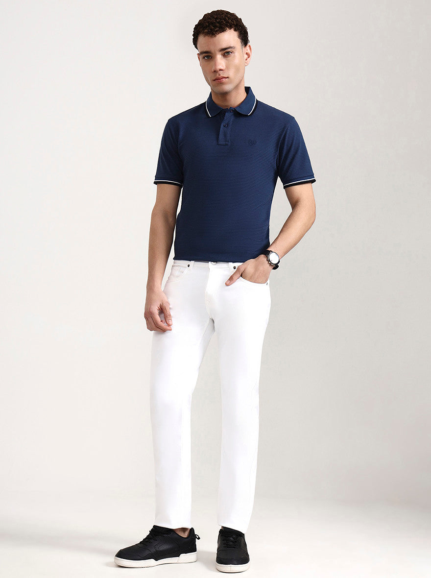 White Solid Narrow Fit Jeans | Greenfibre