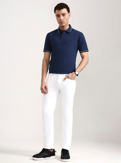 White Solid Narrow Fit Jeans | Greenfibre