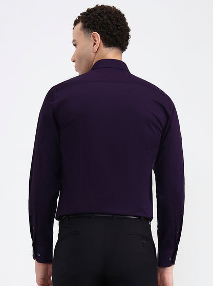 Purple Solid Slim Fit Party Wear Shirt | JB X JB