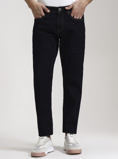 Raw Blue Washed Straight Fit Jeans | JadeBlue