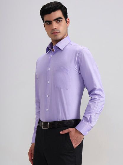 Purple Solid Regular Fit Formal Shirt | JadeBlue