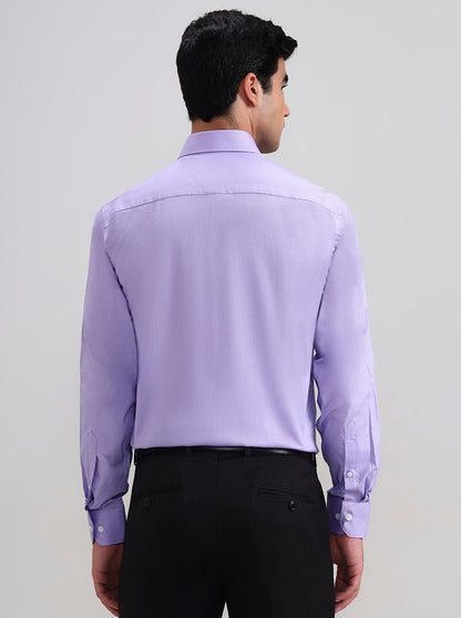 Purple Solid Regular Fit Formal Shirt | JadeBlue