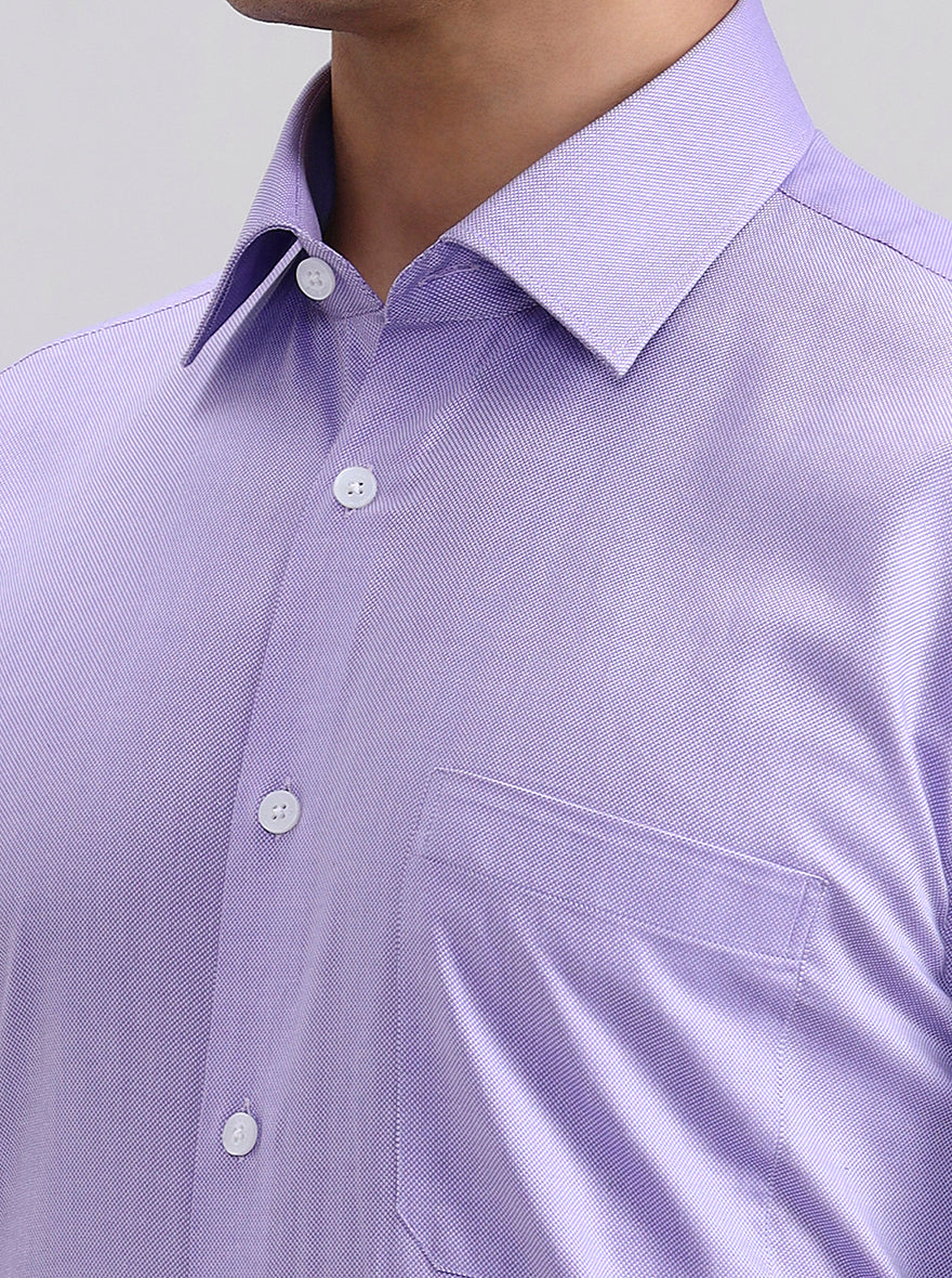 Purple Solid Regular Fit Formal Shirt | JadeBlue