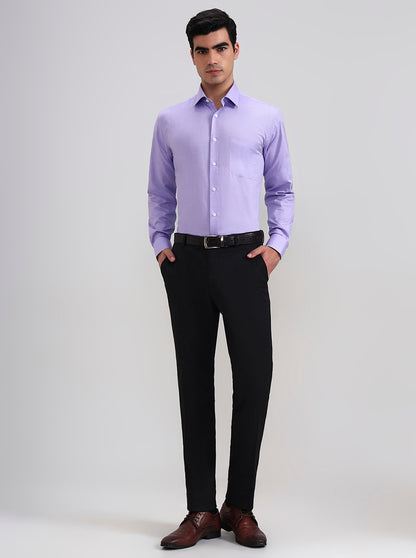 Purple Solid Regular Fit Formal Shirt | JadeBlue