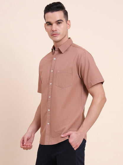 Chocolaty Solid Slim Fit Casual Shirt | Greenfibre