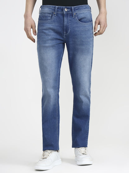 River Indigo Blue Solid Straight Fit Jeans | JadeBlue