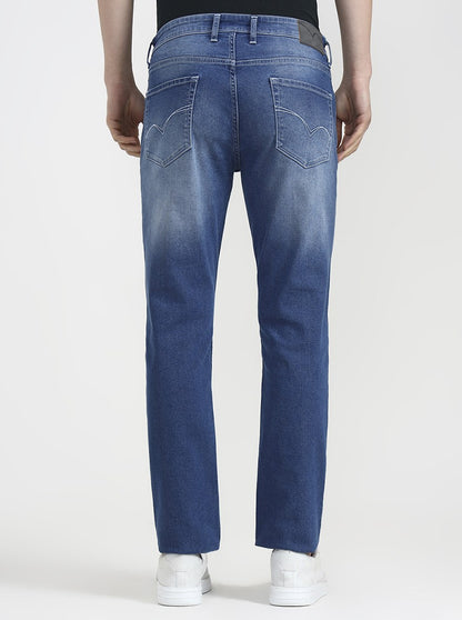 River Indigo Blue Solid Straight Fit Jeans | JadeBlue