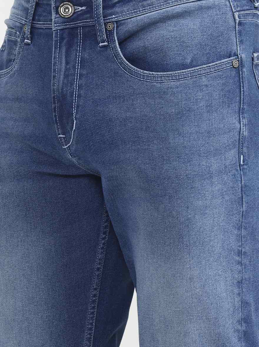 River Indigo Blue Solid Straight Fit Jeans | JadeBlue
