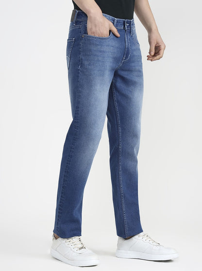 River Indigo Blue Solid Straight Fit Jeans | JadeBlue