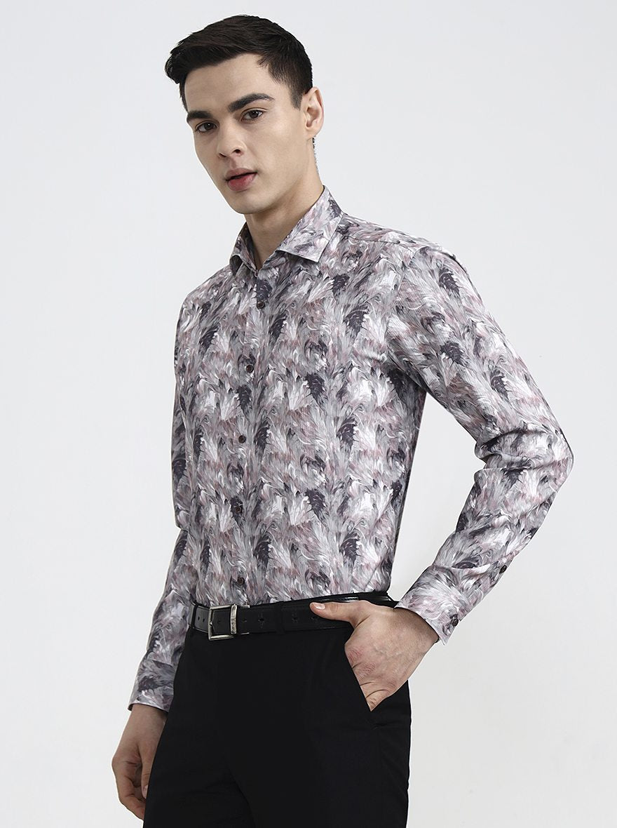 Multicolor Printed Slim Fit Party Wear Shirt | Greenfibre