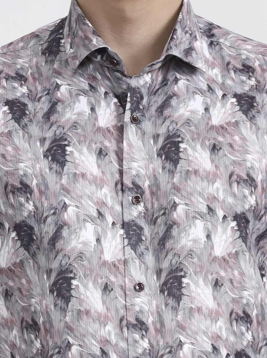 Multicolor Printed Slim Fit Party Wear Shirt | Greenfibre