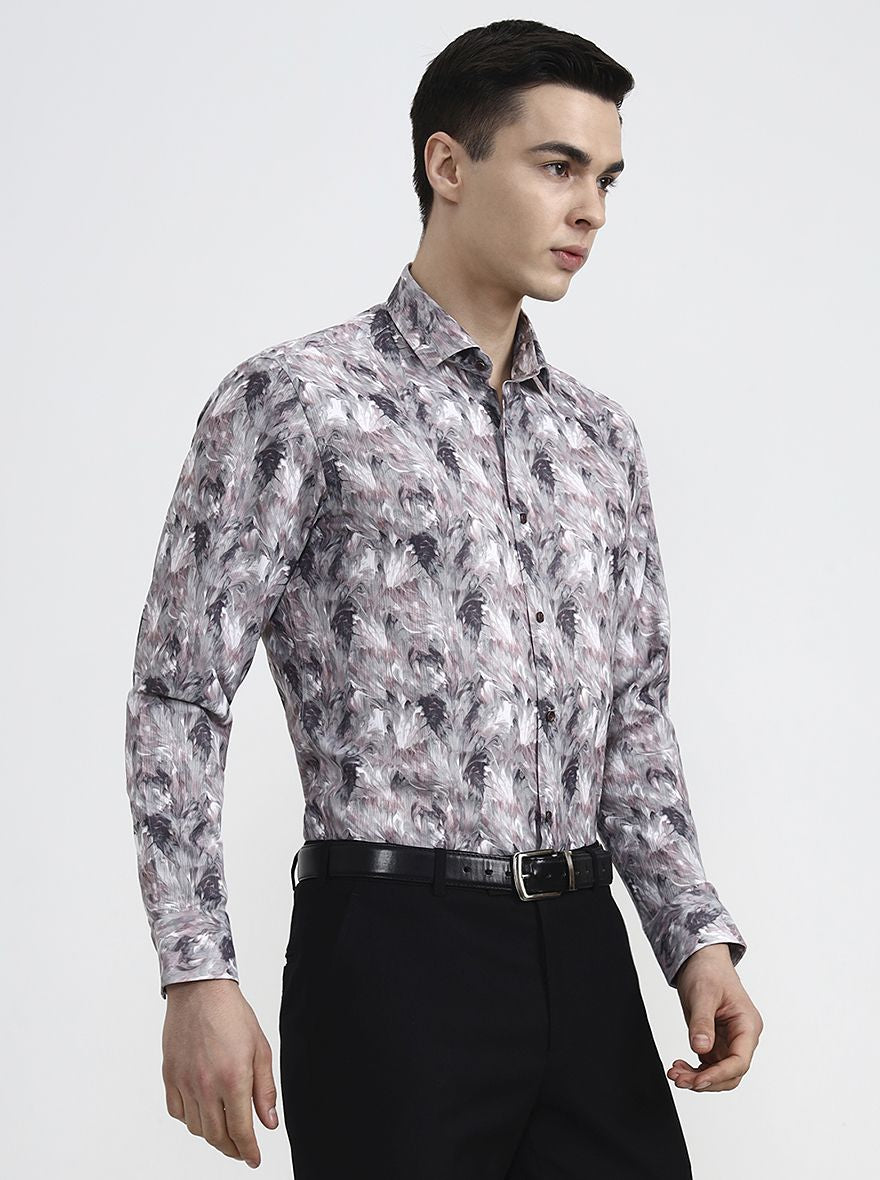 Multicolor Printed Slim Fit Party Wear Shirt | Greenfibre