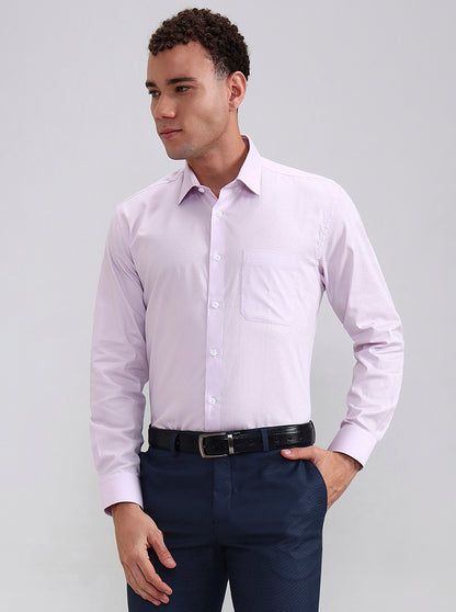 Pink Solid Regular Fit Formal Shirt | JadeBlue