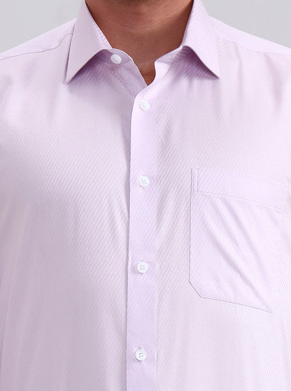 Pink Solid Regular Fit Formal Shirt | JadeBlue
