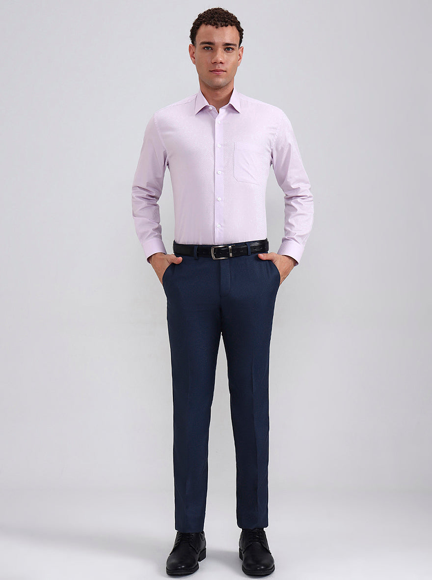 Pink Solid Regular Fit Formal Shirt | JadeBlue
