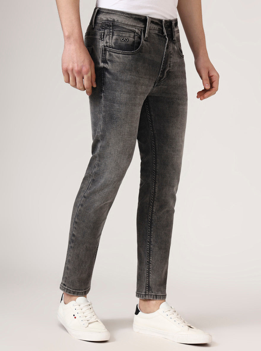 Light Grey Solid Rider Fit Jeans | JadeBlue