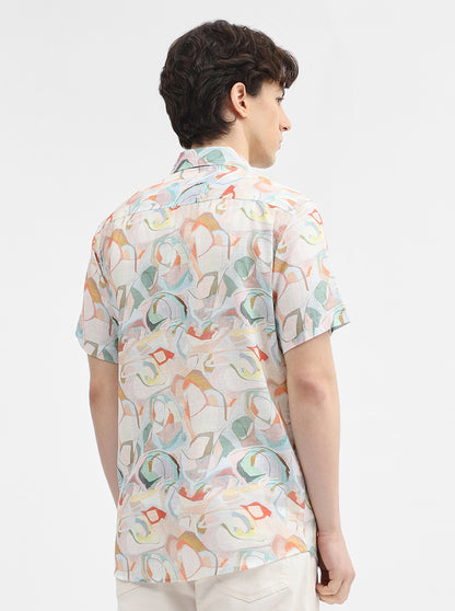 Multicolor Printed Slim Fit Casual Shirt | JadeBlue