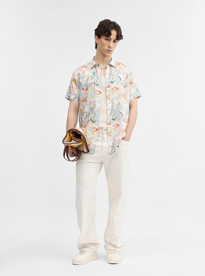 Multicolor Printed Slim Fit Casual Shirt | JadeBlue