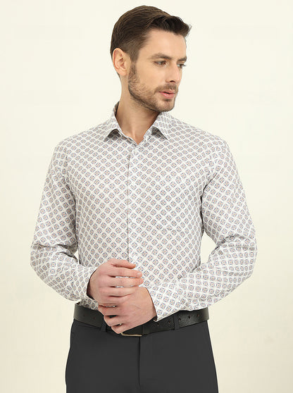 Multicolor Printed Regular Fit Formal Shirt | JadeBlue