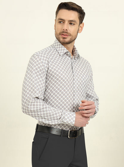 Multicolor Printed Regular Fit Formal Shirt | JadeBlue