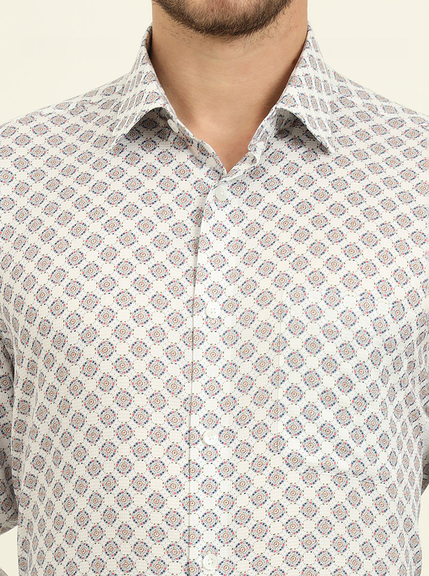 Multicolor Printed Regular Fit Formal Shirt | JadeBlue