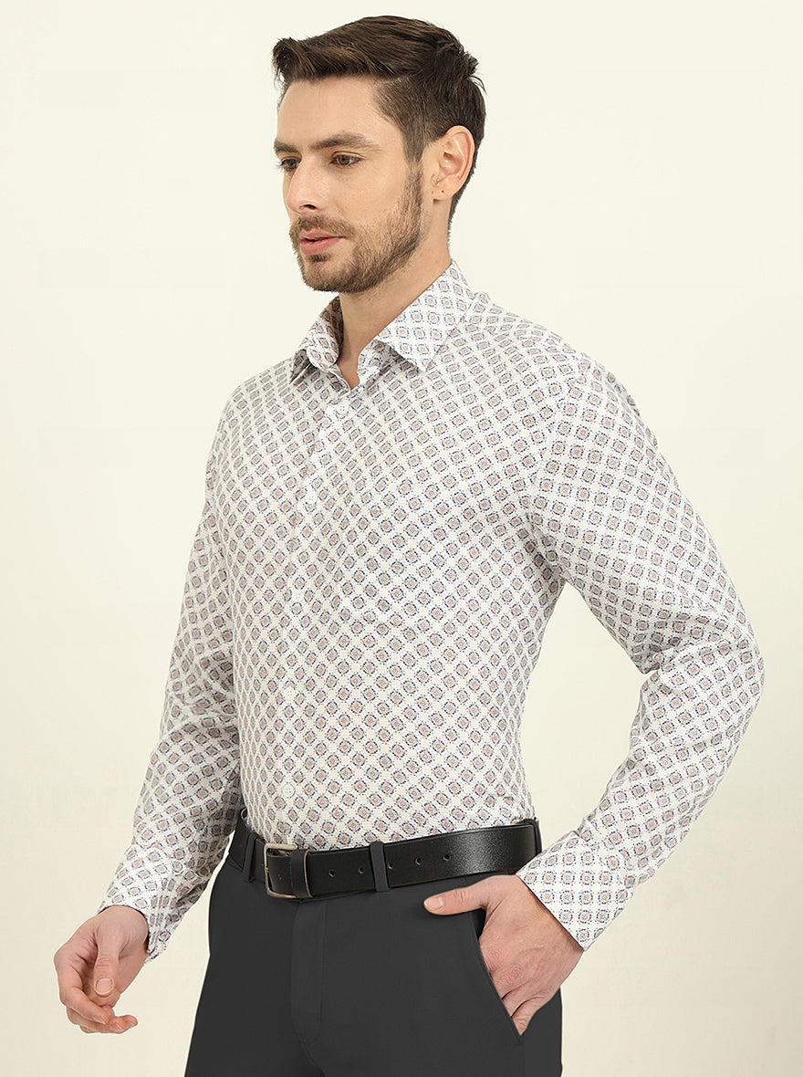 Multicolor Printed Regular Fit Formal Shirt | JadeBlue
