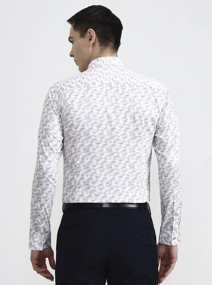 Fawn Printed Slim Fit Party Wear Shirt | Greenfibre