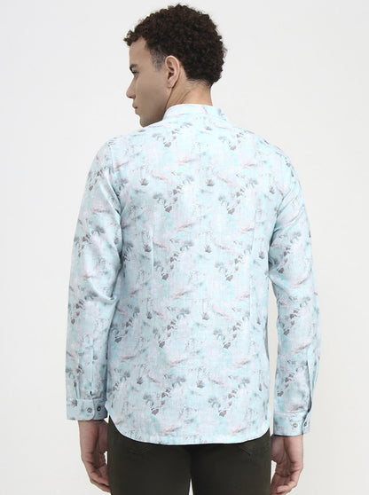 Green Printed Slim Fit Party Wear Kurta | Wyre