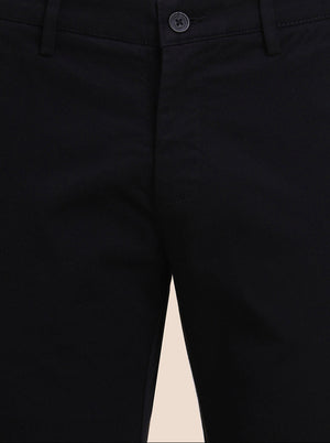 Black Printed Super Slim Fit Casual Trouser | Greenfibre