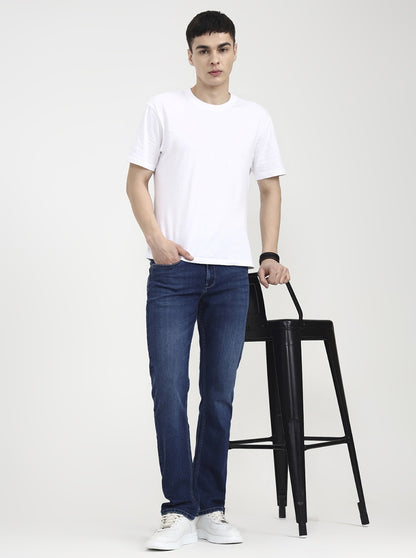 Dark Indigo Blue Solid Straight Fit Jeans | JadeBlue