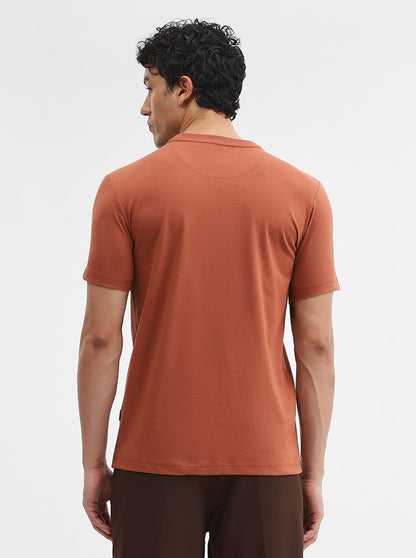 Rust Printed Slim Fit T-Shirt | JadeBlue