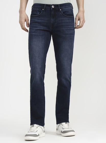Deep Indigo Blue Solid Straight Fit Jeans | JadeBlue