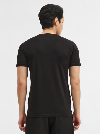 Black Printed Slim Fit T-Shirt | JadeBlue