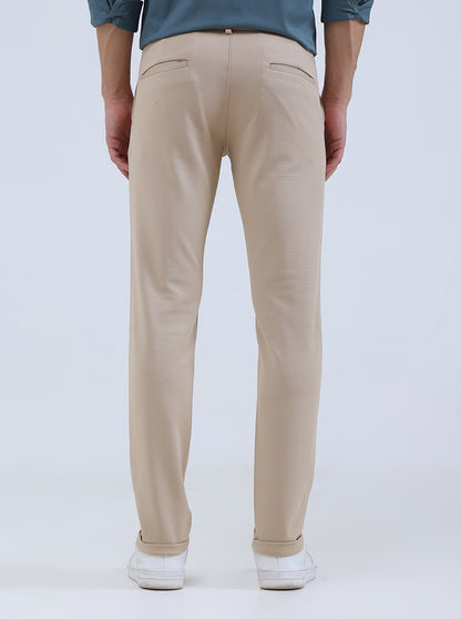 Fawn Solid Slim Fit Club Wear Trouser | Greenfibre