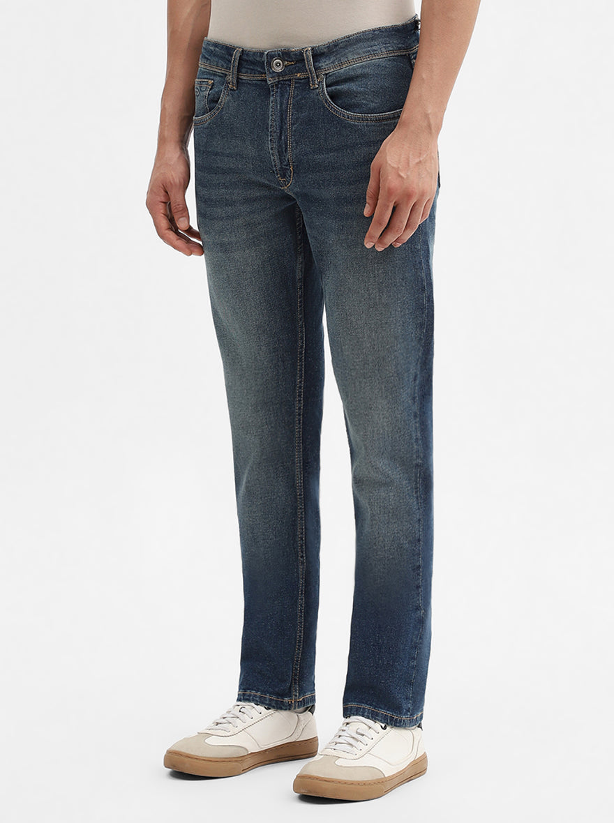 Deep Indigo Washed Straight Fit Jeans | JadeBlue