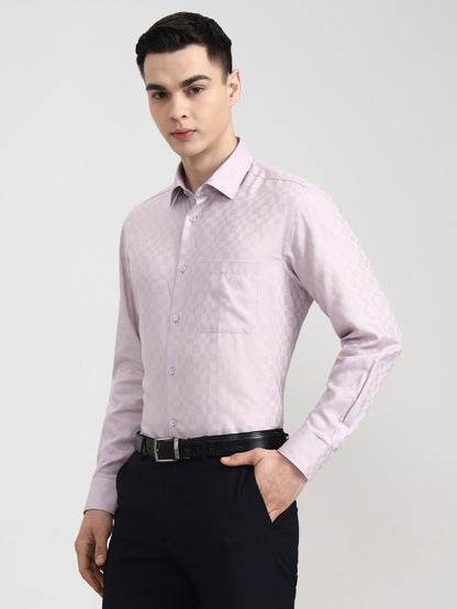 Purple Solid Regular Fit Formal Shirt | JadeBlue