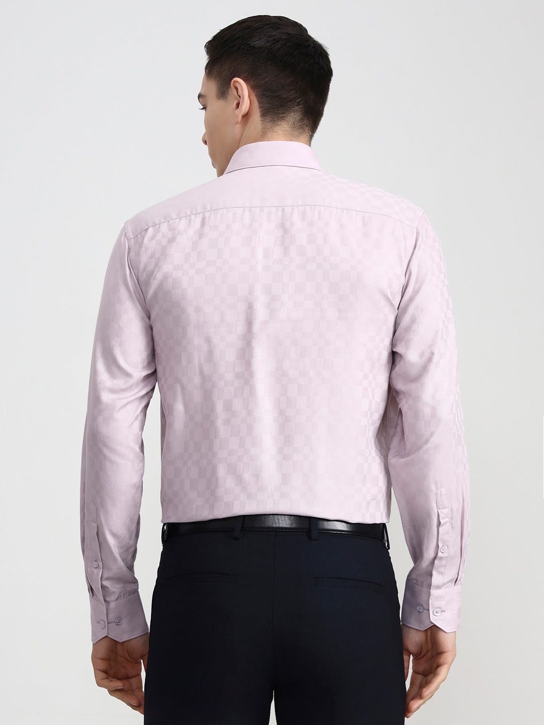 Purple Solid Regular Fit Formal Shirt | JadeBlue