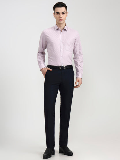 Purple Solid Regular Fit Formal Shirt | JadeBlue
