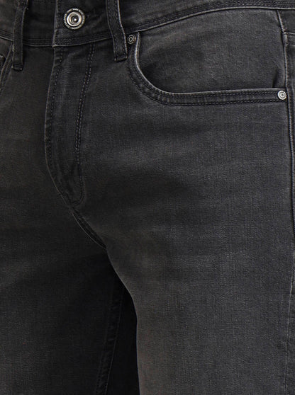 Charcoal Grey Washed Straight Fit Jeans | JadeBlue