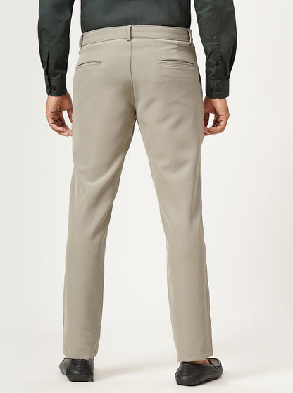 Grey Solid Slim Fit Club Wear Trouser | JB Studio